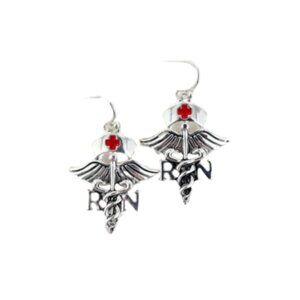 New Silverstone RN Earrings - Perfect for Nurses